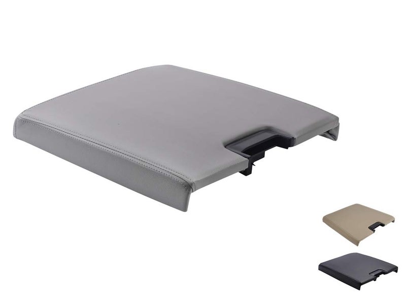 VeCarTech Center Console Lid Kit with Latch Compatible with 2007-2013 Chevy Tahoe/Avalanche/2008-2014 Silverado/GMC Yukon(XL)/Sierra 1500/2500/3500 Center Console Cover Repair Kit OEM 20864151(Gray) - Image 1